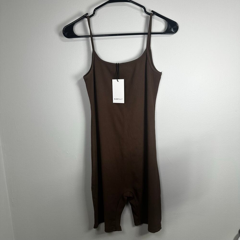 Bumpsuit Sculpting Maternity Rib Romper LARGE NWT